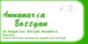 annamaria bottyan business card